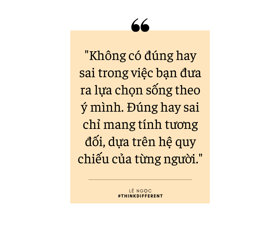 sống như mình muốn có gì sai không